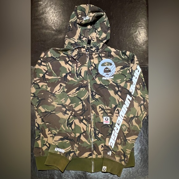 Aape by “a bathing ape” zip down hoodie camo - Picture 1 of 7